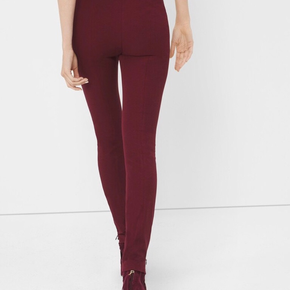 White House Black Market Burgundy Legging Sz 6